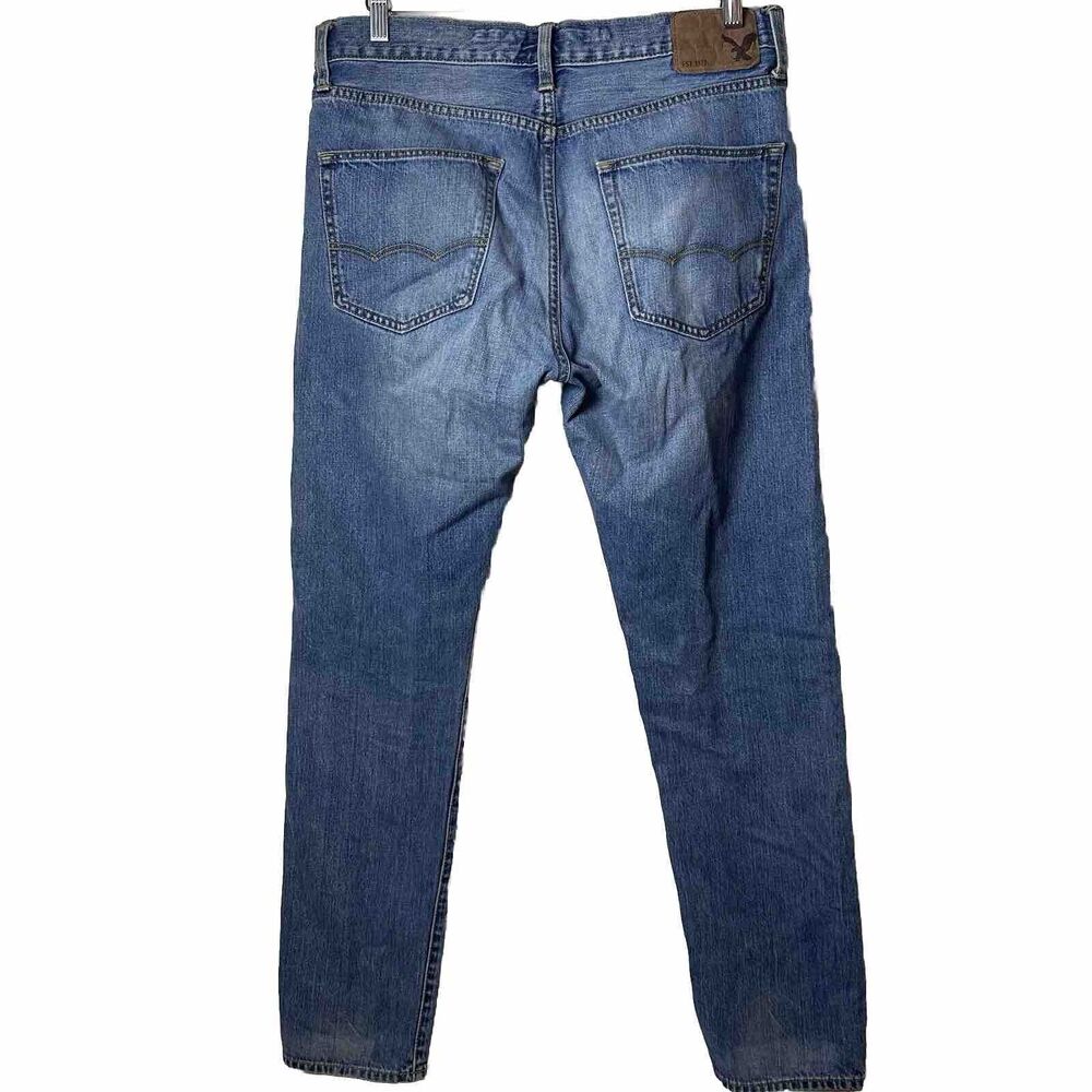 American Eagle Jeans Mens 32x31 Original Taper Denim Blue Casual Comfort Style